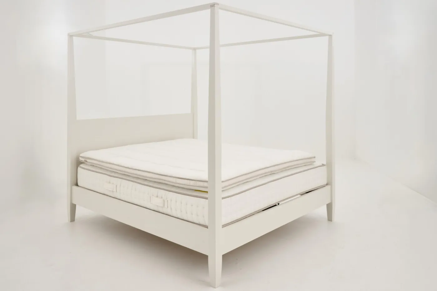 Lits|Lits<Flamant CAPE COD, lit à baldaquin, , 160 cm Blanc
