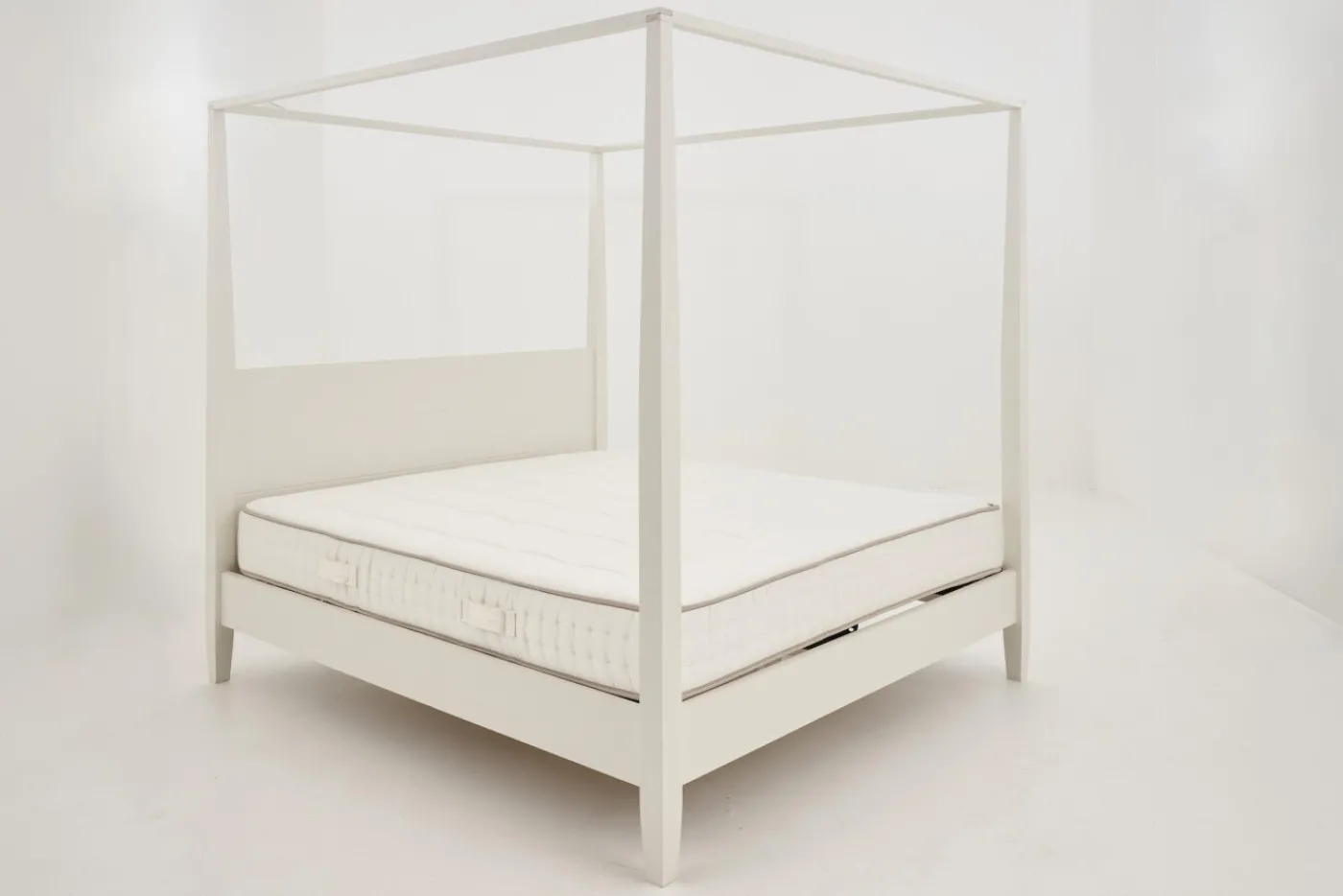 Lits|Lits<Flamant CAPE COD, lit à baldaquin, , 160 cm Blanc