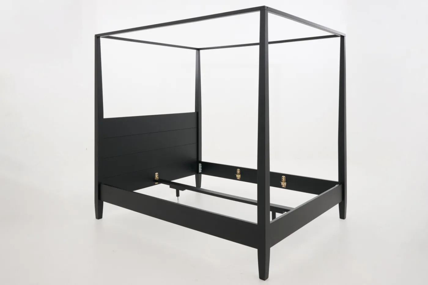Lits|Lits<Flamant CAPE COD, lit à baldaquin, , 160 cm Noir