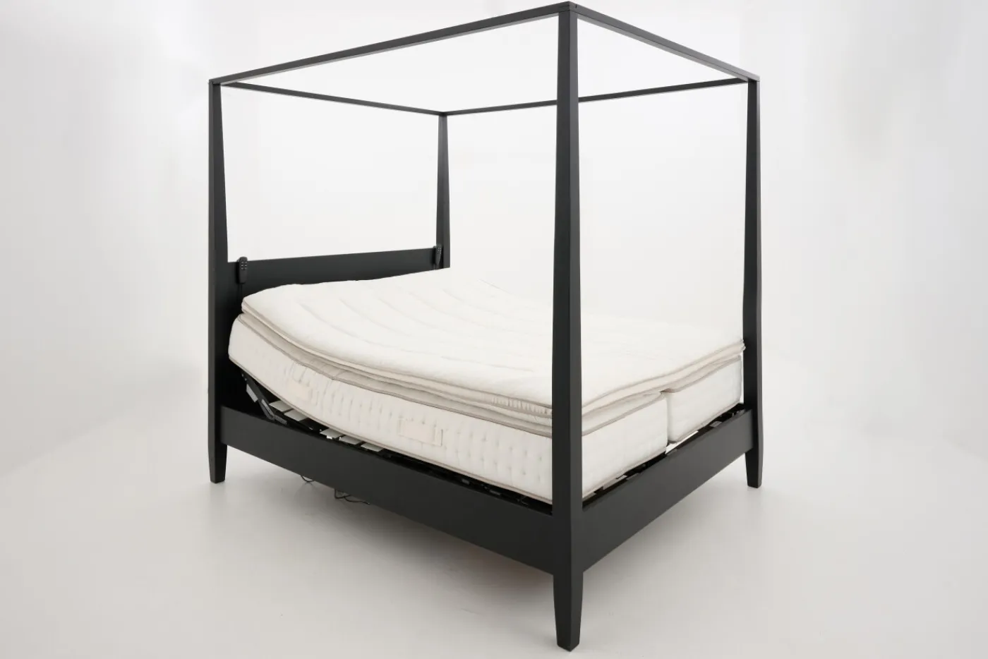 Lits|Lits<Flamant CAPE COD, lit à baldaquin, , 160 cm Noir