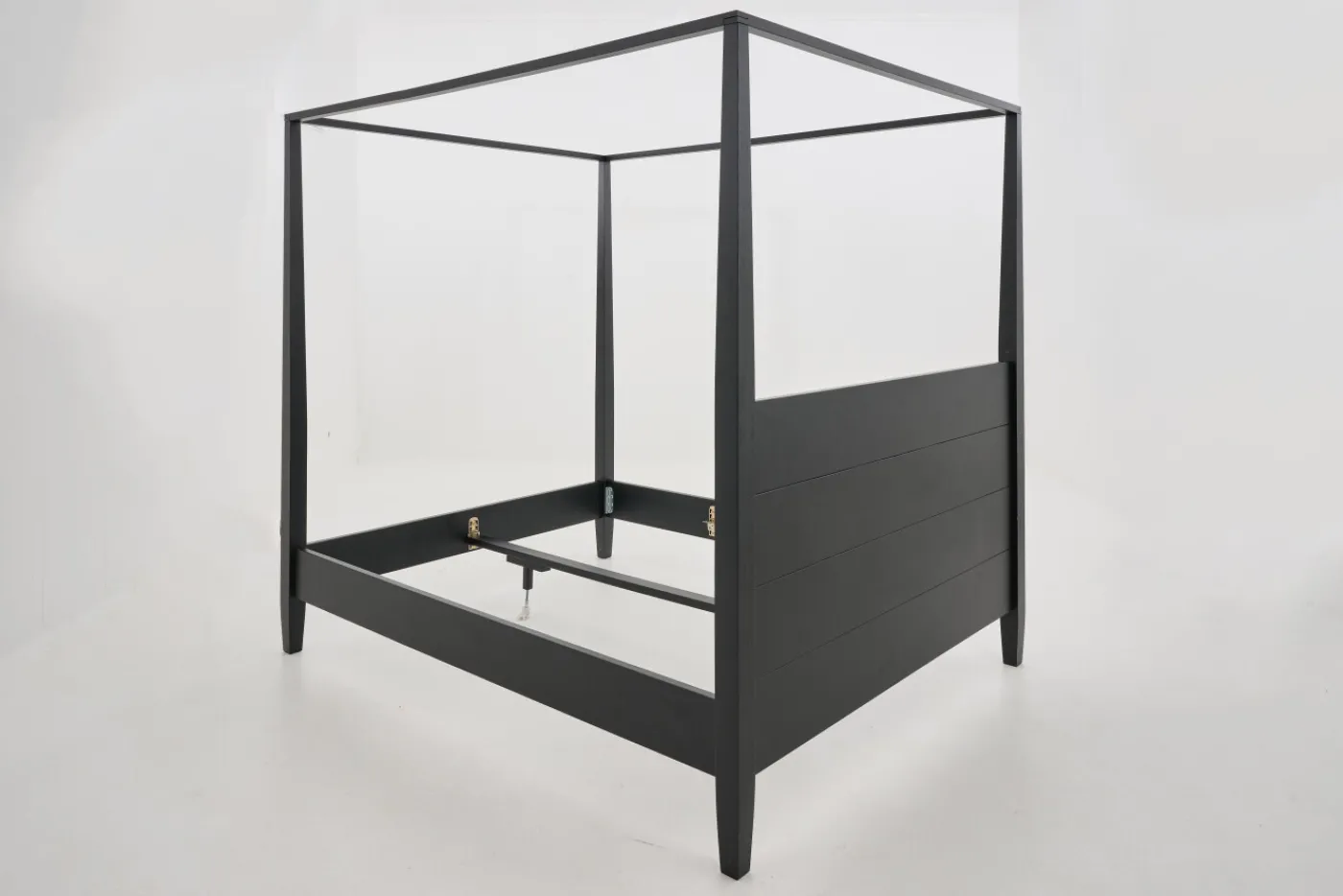 Lits|Lits<Flamant CAPE COD, lit à baldaquin, , 160 cm Noir