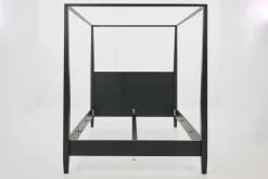 Lits|Lits<Flamant CAPE COD, lit à baldaquin, , 180 cm Noir