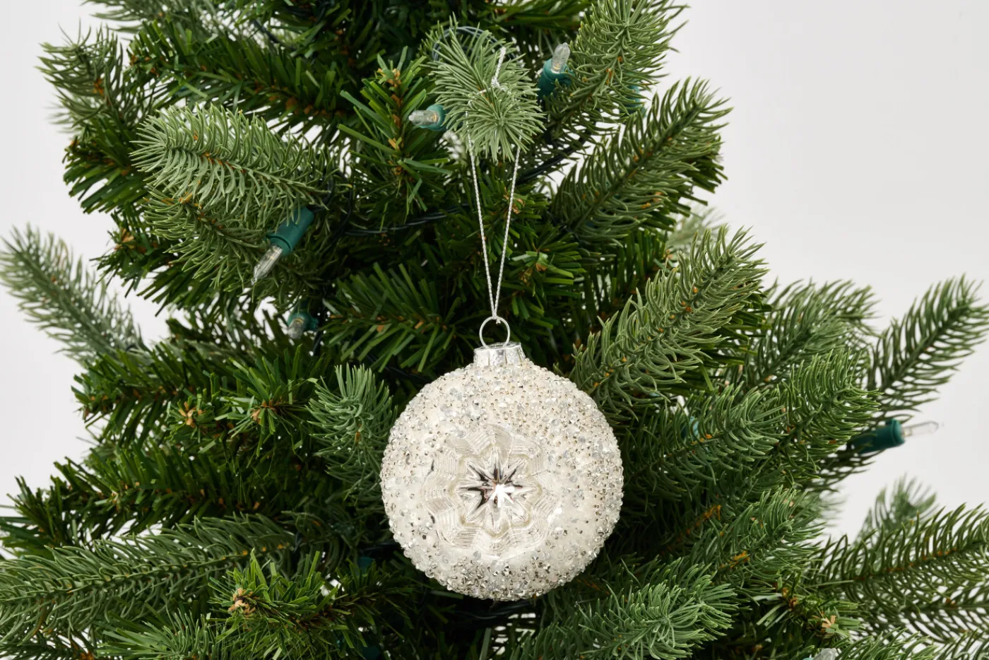 Boules De Noël|Boules De Noël<Flamant CAROLES, boule de Noël Argent