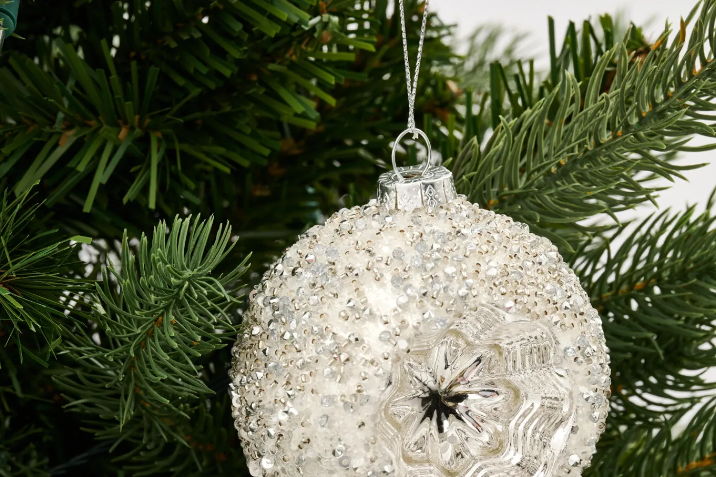 Boules De Noël|Boules De Noël<Flamant CAROLES, boule de Noël Argent