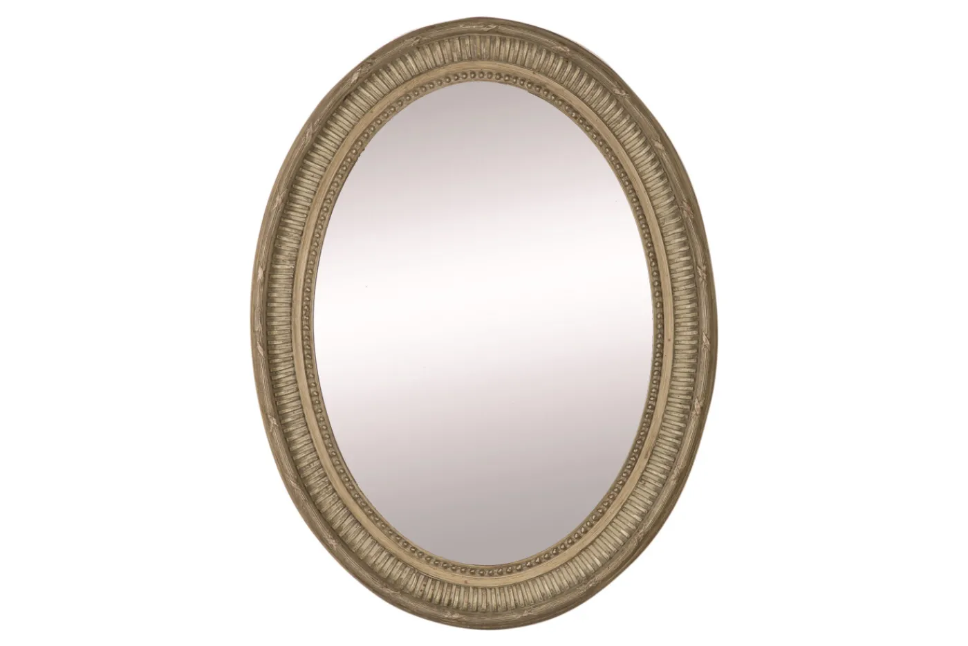 Miroirs|Décoration<Flamant CHANTY, miroir, oval, antiqué