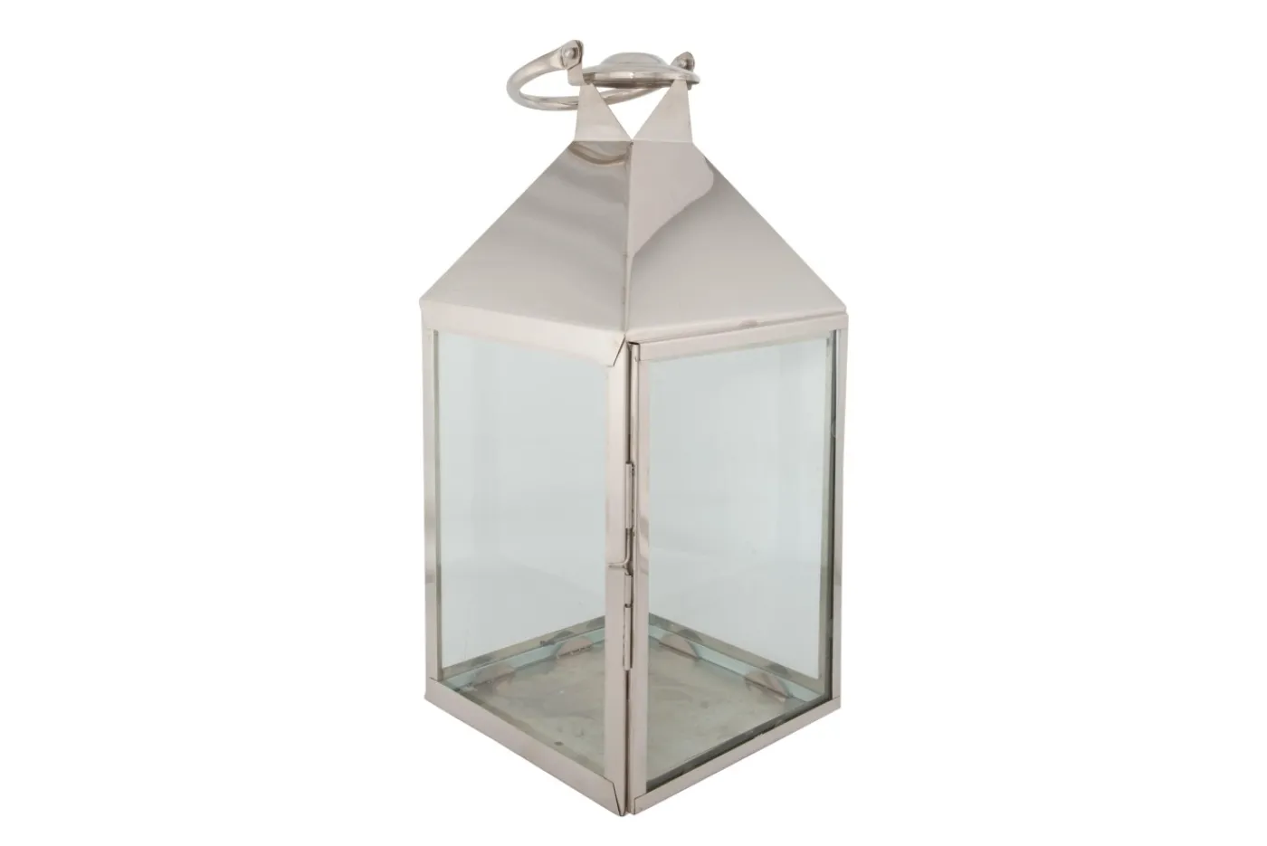 Lanternes|Décoration<Flamant CHARME, lanterne, acier et verre, M Argent