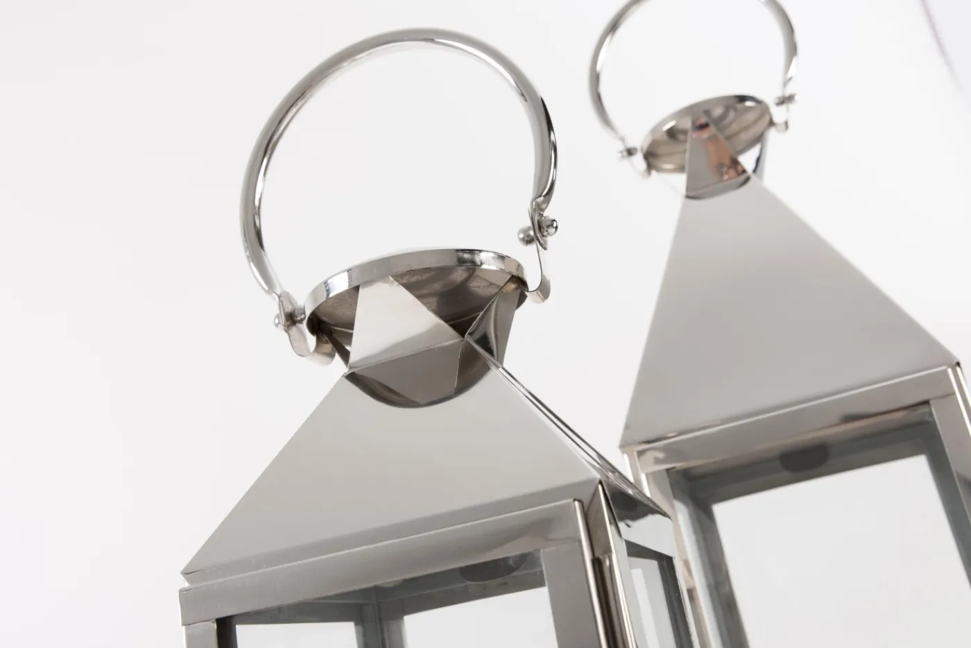 Lanternes|Décoration<Flamant CHARME, lanterne, acier et verre, M Argent