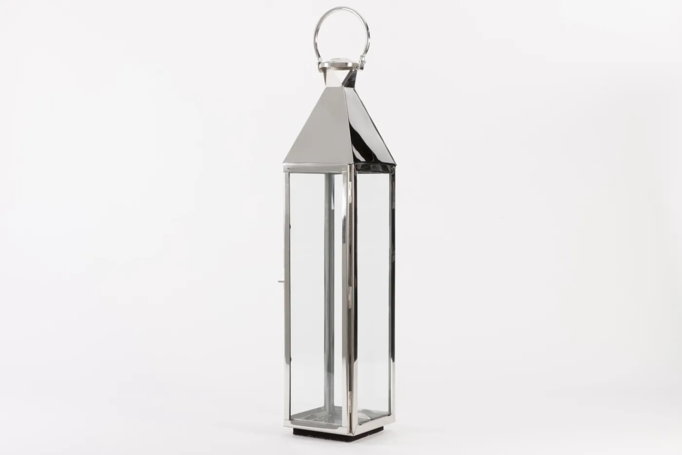 Lanternes|Décoration<Flamant CHARME, lanterne, acier et verre, XL Argent