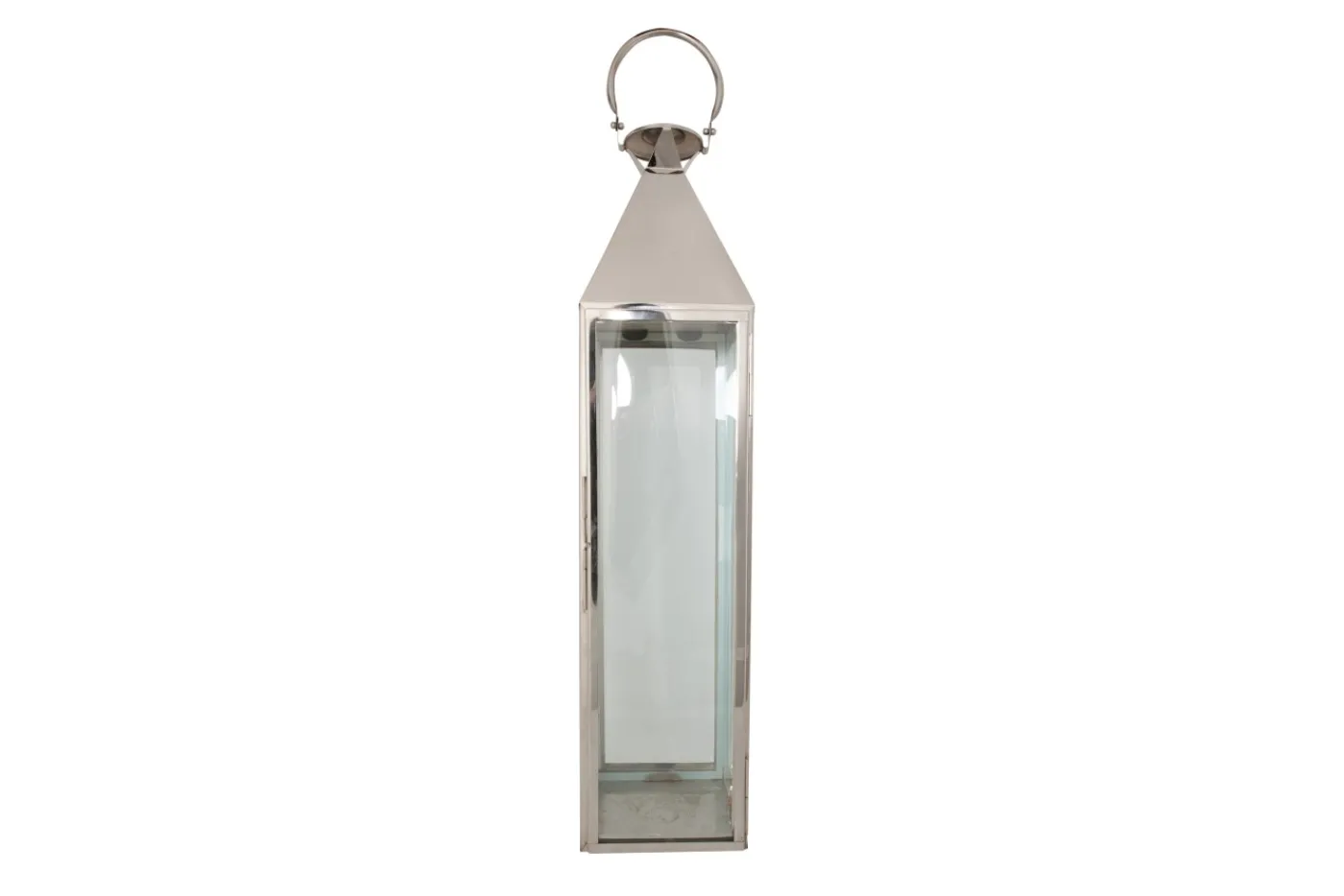 Lanternes|Décoration<Flamant CHARME, lanterne, acier et verre, XL Argent
