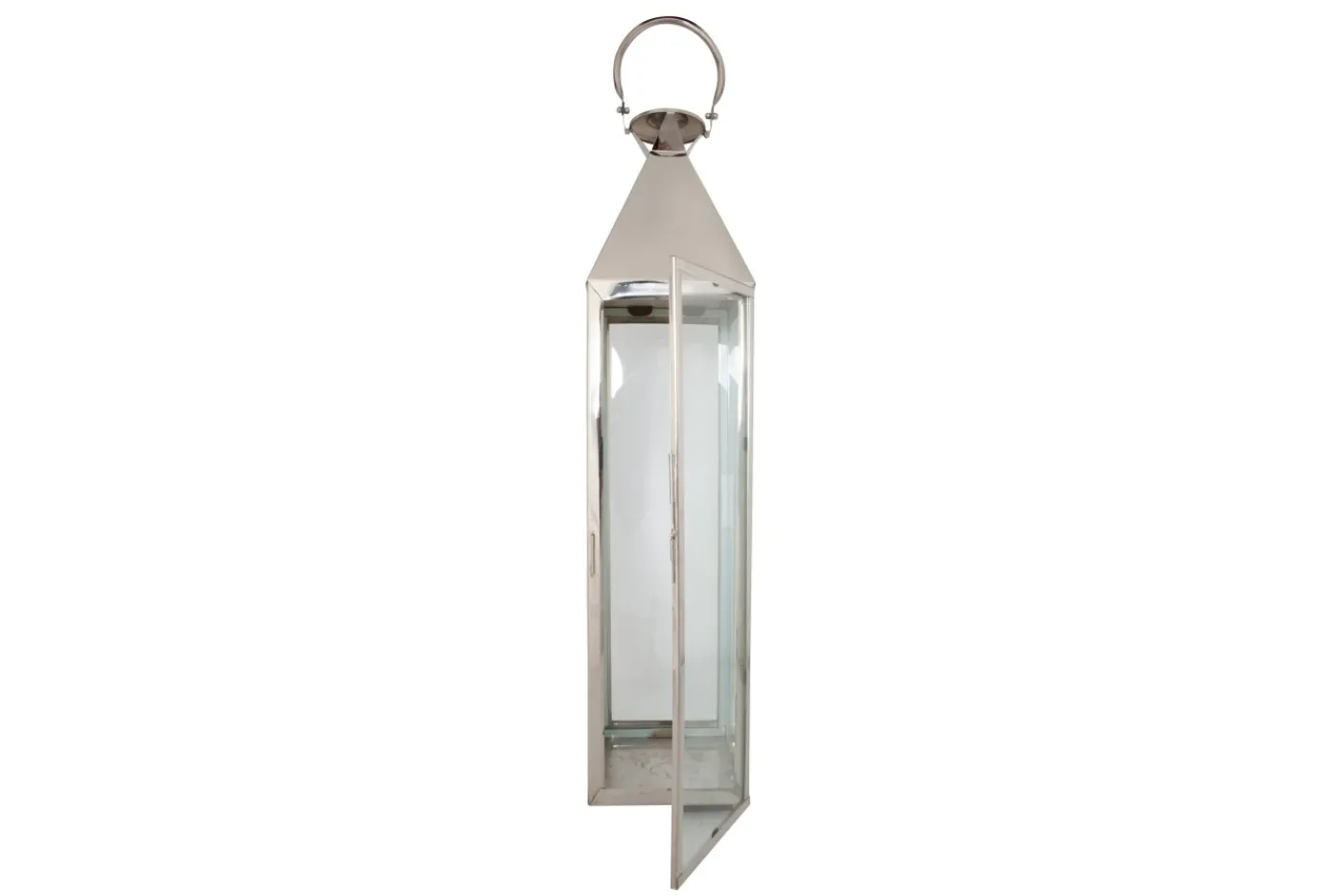 Lanternes|Décoration<Flamant CHARME, lanterne, acier et verre, XL Argent