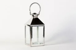Lanternes|Décoration<Flamant CHARME, lanterne, acier et verre, S Argent
