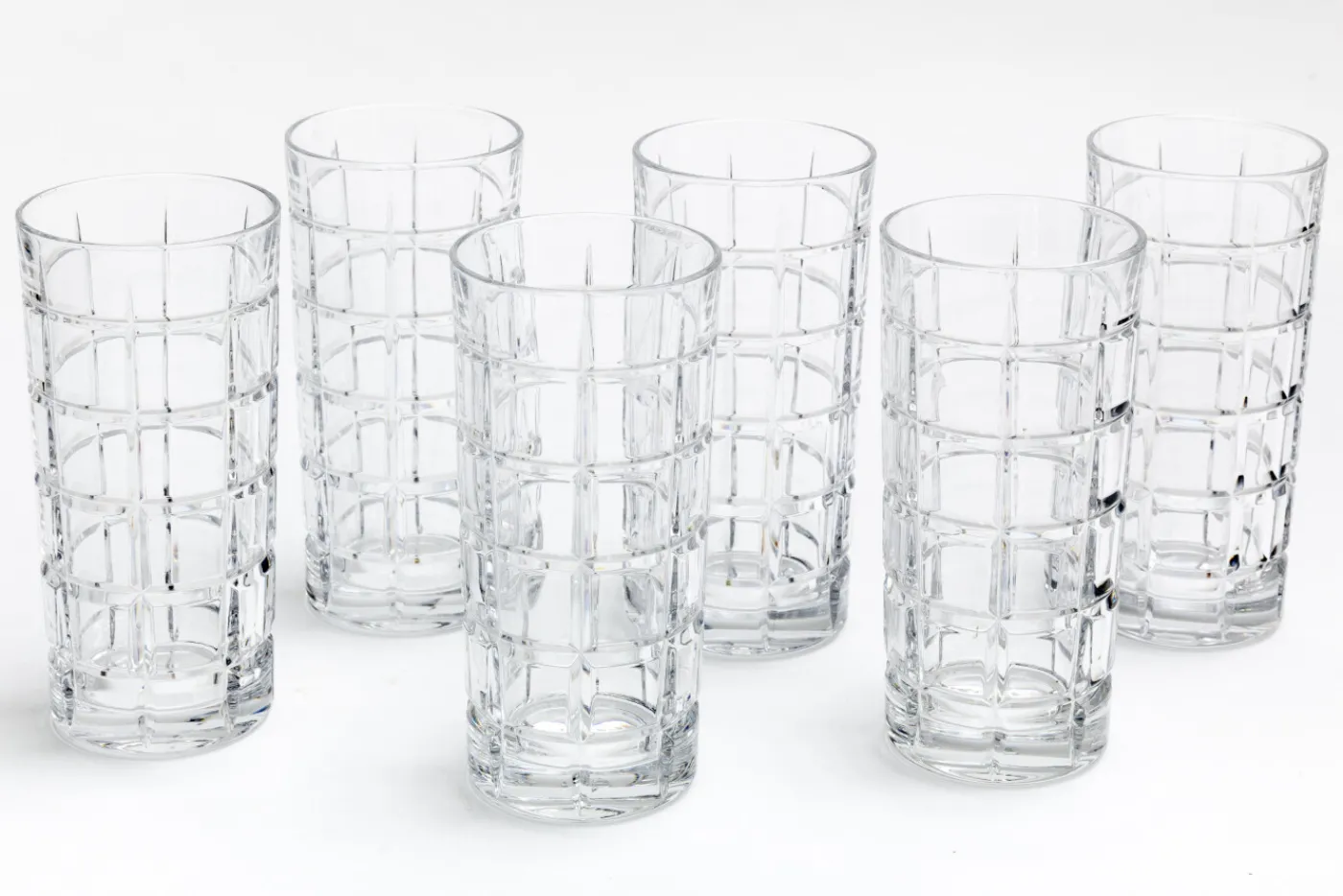 Verres|Verres<Flamant CHOPIN, verre longdrink, taillés à la main, set de 6 Transparent