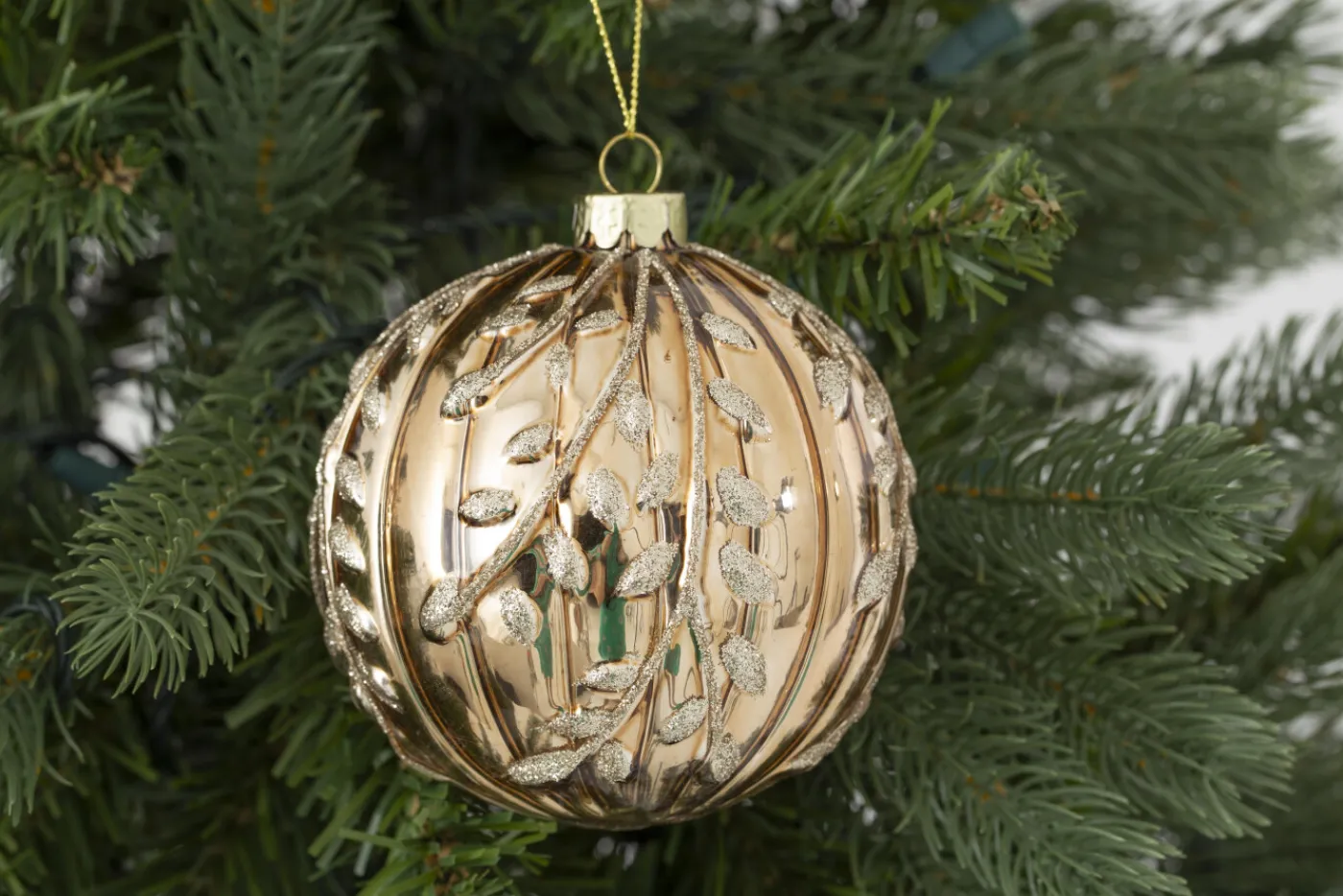Boules De Noël|Boules De Noël<Flamant CHRISTO, boule de Noël Or