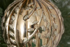 Boules De Noël|Boules De Noël<Flamant CHRISTO, boule de Noël Or
