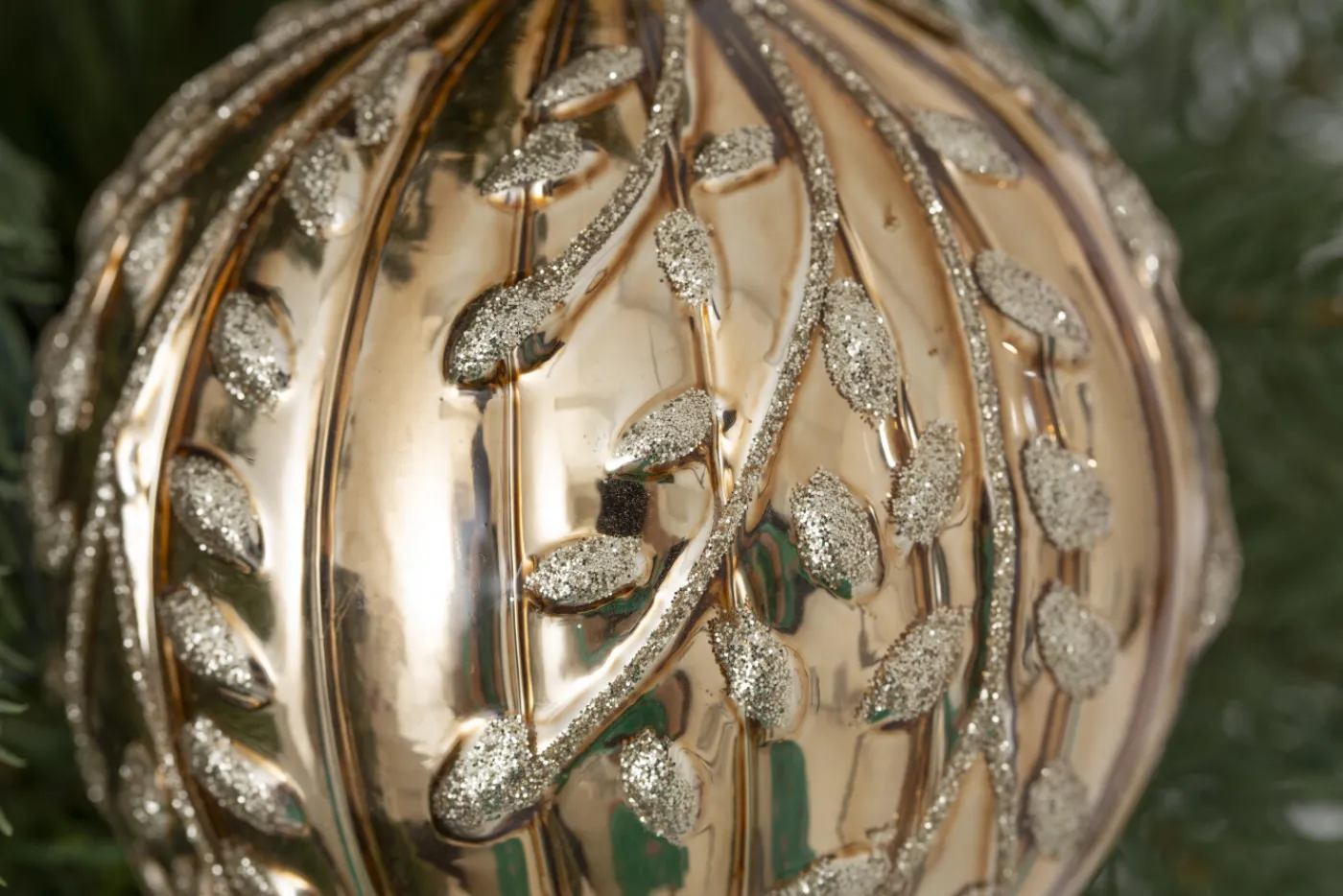 Boules De Noël|Boules De Noël<Flamant CHRISTO, boule de Noël Or