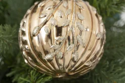 Boules De Noël|Boules De Noël<Flamant CHRISTO, boule de Noël Or