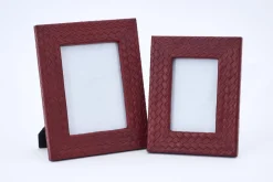 Cadres Photo|Cadres Photo<Flamant CLAYTON, cadre photo, cuir, 10x15 Rouge