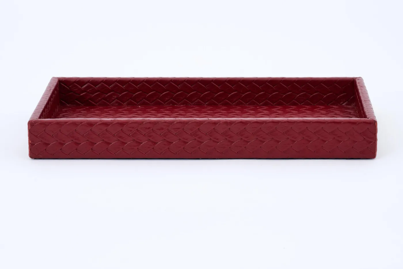 Plateaux|Accessoires<Flamant CLAYTON, plateau, cuir, rectangulaire, L Rouge