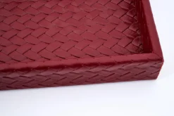 Plateaux|Accessoires<Flamant CLAYTON, plateau, cuir, rectangulaire, S Rouge