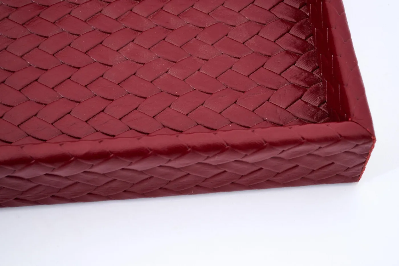 Plateaux|Accessoires<Flamant CLAYTON, plateau, cuir, rectangulaire, S Rouge