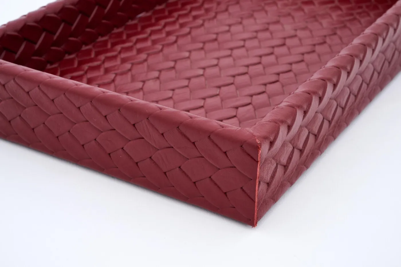Plateaux|Accessoires<Flamant CLAYTON, plateau, cuir, rectangulaire, S Rouge