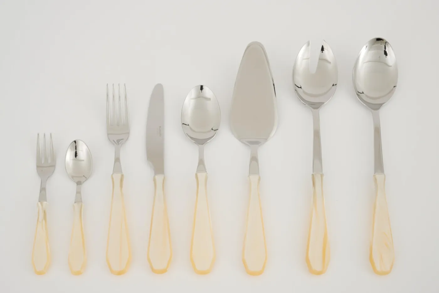 Couverts|Couverts<Flamant COLINE, couverts à salade, set de 2 Blanccassé