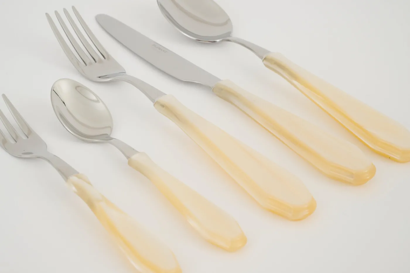 Couverts|Couverts<Flamant COLINE, cuillère à café Blanccassé