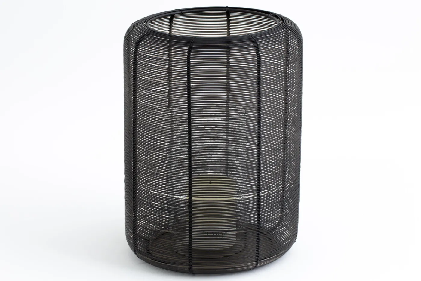 Porte Bougie, Chauffe-Plats Et Photophores|Porte Bougie, Chauffe-Plats Et Photophores<Flamant CORTONA, photophore, fer et verre, L Noir