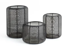 Porte Bougie, Chauffe-Plats Et Photophores|Porte Bougie, Chauffe-Plats Et Photophores<Flamant CORTONA, photophore, fer et verre, M Noir
