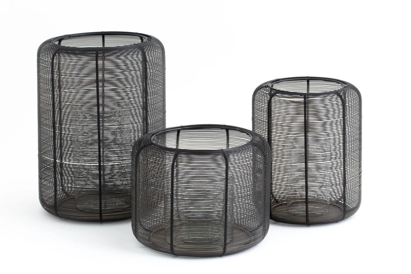 Porte Bougie, Chauffe-Plats Et Photophores|Porte Bougie, Chauffe-Plats Et Photophores<Flamant CORTONA, photophore, fer et verre, S Noir