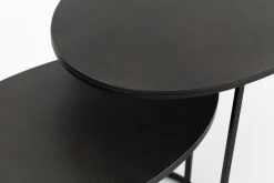Tables De Salon|Tables De Salon<Flamant COSITO, table basse, ovale, métal, set de 2 Noir