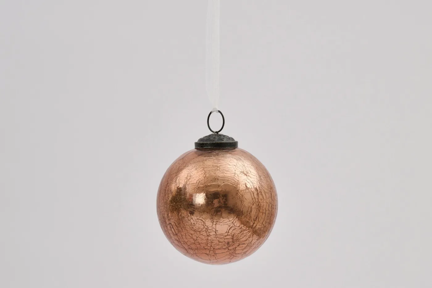 Boules De Noël|Boules De Noël<Flamant CRACKLE, boule de Noël, blush, L Rose