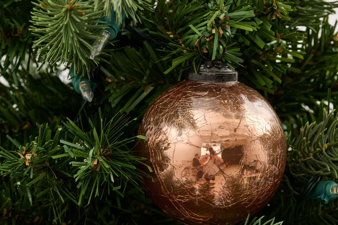 Boules De Noël|Boules De Noël<Flamant CRACKLE, boule de Noël, blush, S Rose