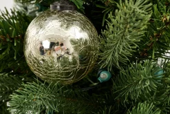 Boules De Noël|Boules De Noël<Flamant CRACKLE, boule de Noël, light gold, S Or