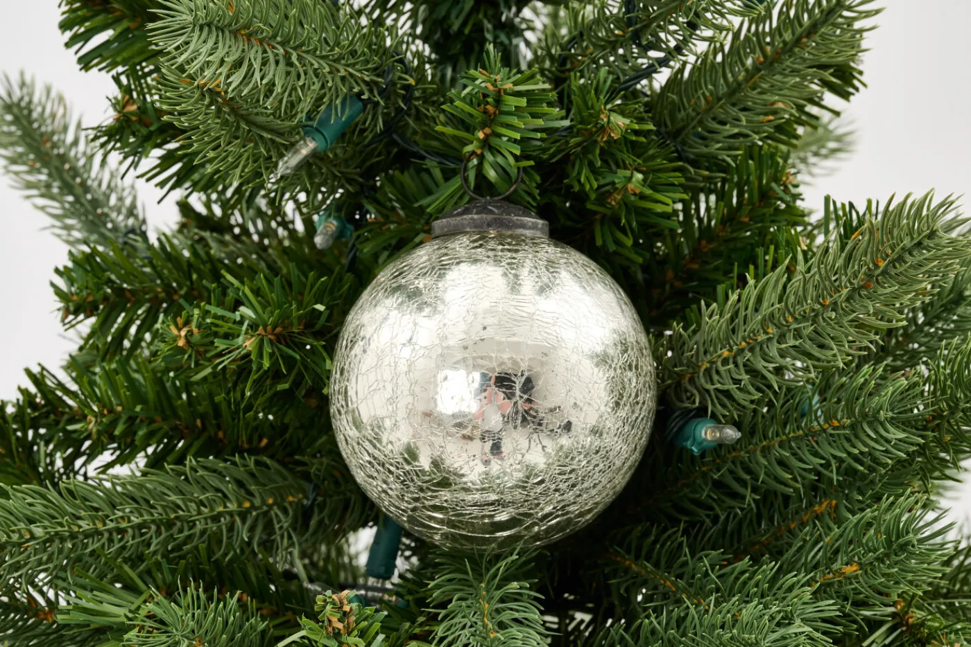 Boules De Noël|Boules De Noël<Flamant CRACKLE, boule de Noël, silver, L Argent
