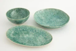 Assiettes, Plats Et Bols|Assiettes,Plats Et Bols<Flamant CRESTA, plateau, céramique, turquoise, ovale Mixte