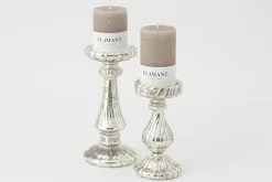 Chandeliers|Chandeliers<Flamant DANTON, bougeoir, verre mercuré, S, avec leds Argent