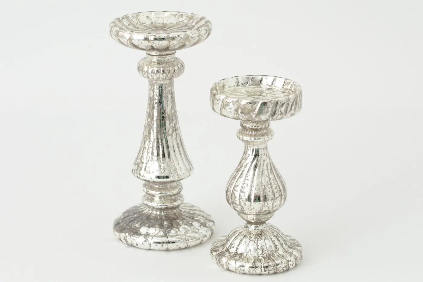 Chandeliers|Chandeliers<Flamant DANTON, bougeoir, verre mercuré, L, avec leds Argent