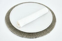 Sets De Table Et Porte-Couverts|Textile<Flamant DELVIN, set de table, perles, Argent