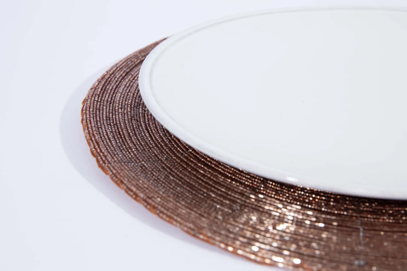 Textile|Sets De Table Et Porte-Couverts<Flamant DELVIN, set de table, perles, cuivre Brun