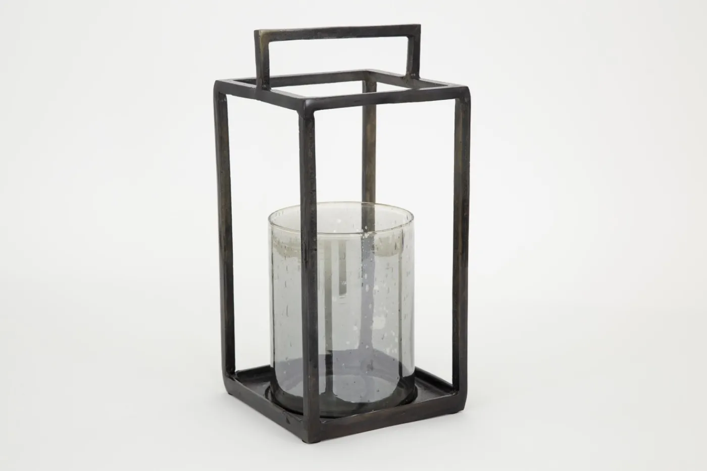 Lanternes|Décoration<Flamant DENNY, lanterne, aluminium et verre, S Gris