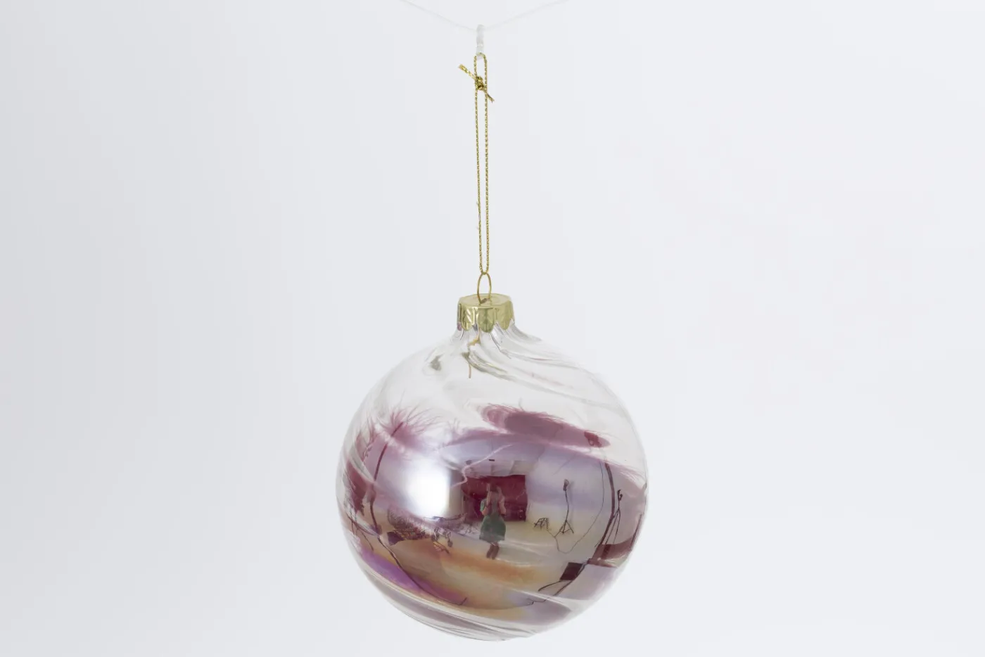Boules De Noël|Boules De Noël<Flamant DURAS, boule de Noël Rose