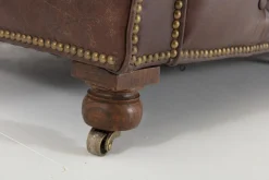 Canapés|Sièges<Flamant EDINBURGH, canapé, chesterfield, cuir, marron foncé, 4 places Brun