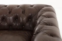 Canapés|Sièges<Flamant EDINBURGH, canapé, chesterfield, cuir, marron foncé, 4 places Brun
