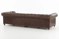 Canapés|Sièges<Flamant EDINBURGH, canapé, chesterfield, cuir, marron foncé, 4 places Brun