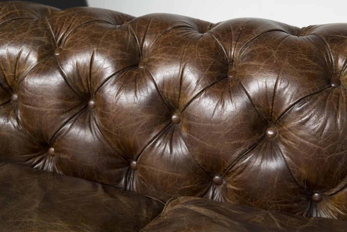 Canapés|Sièges<Flamant EDINBURGH, canapé, chesterfield, cuir, marron foncé, 3 places Brun