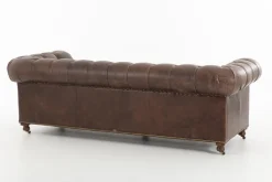 Canapés|Sièges<Flamant EDINBURGH, canapé, chesterfield, cuir, marron foncé, 3 places Brun