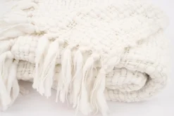 Plaids Et Couvre-Lits|Plaids Et Couvre-Lits<Flamant FENDA, plaid, écru Blanccassé