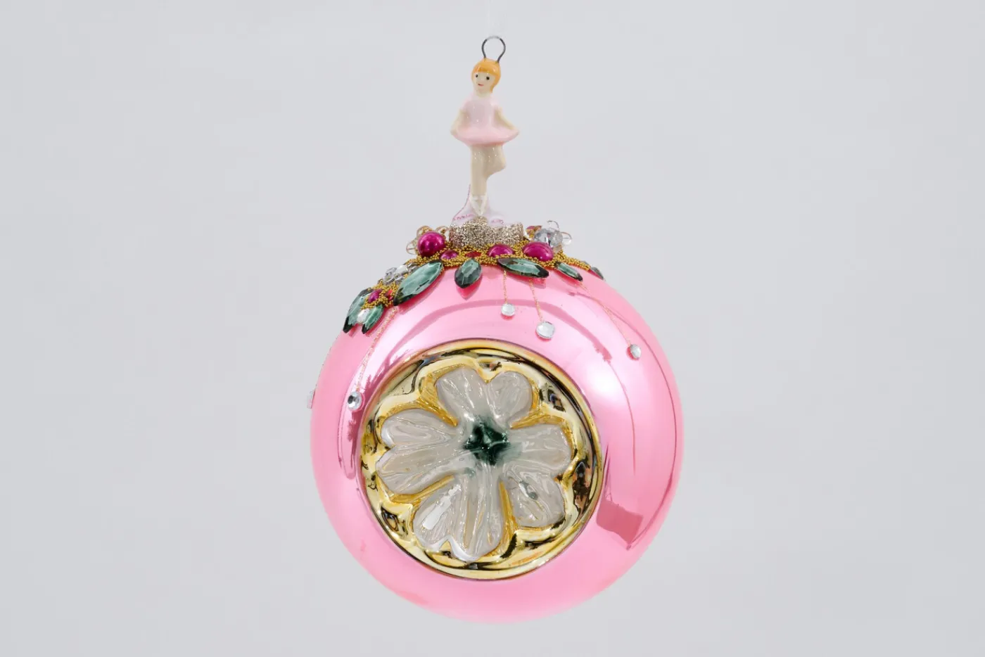 Boules De Noël|Boules De Noël<Flamant FIGAO, boule de Noël Rose