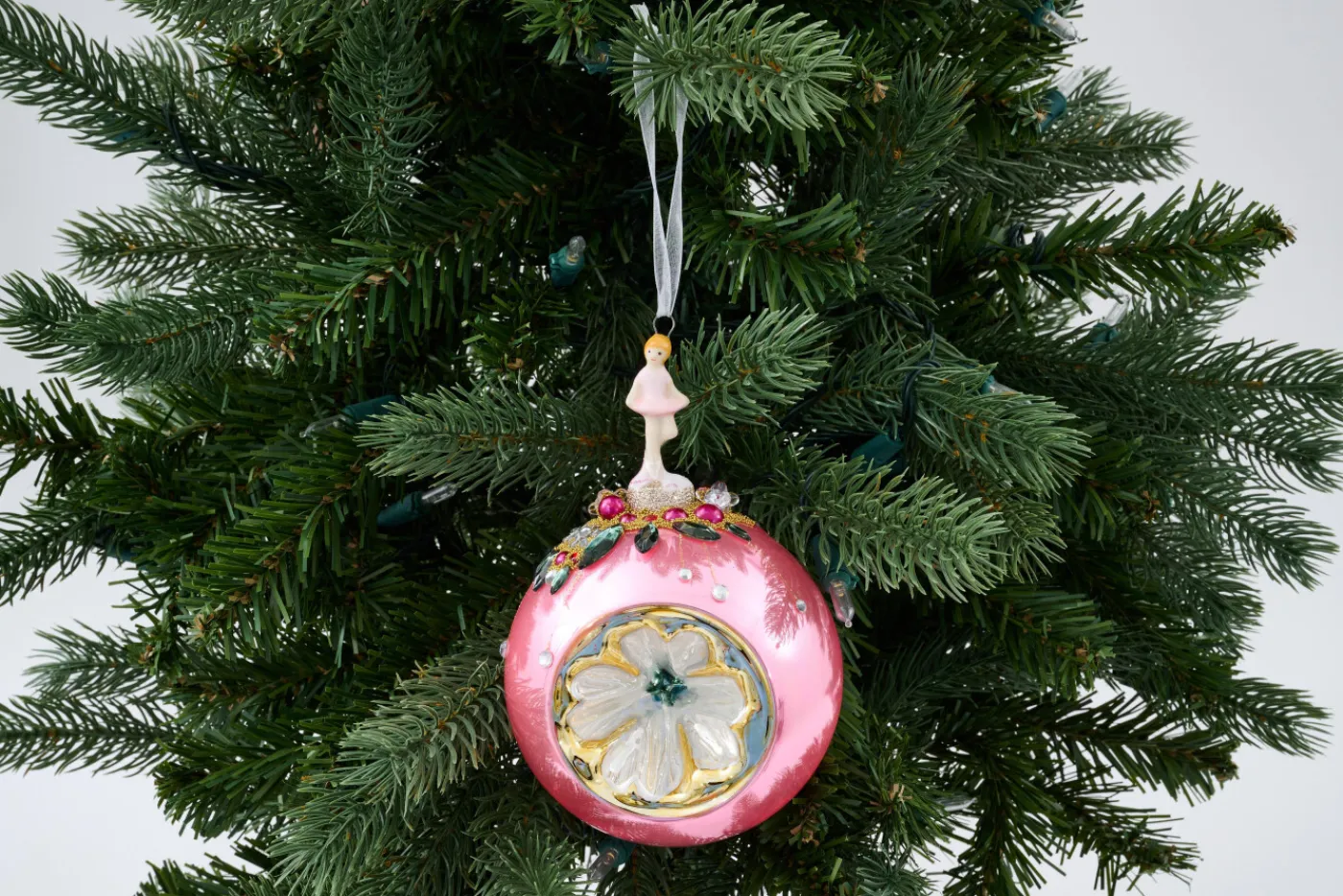 Boules De Noël|Boules De Noël<Flamant FIGAO, boule de Noël Rose